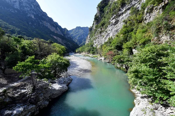 Grekland Epirus Kanjonen Vid Floden Arachthos Nationalparken Tzoumerka — Stockfoto