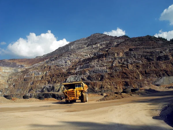 Austria Erzberg Minería Superficie Mineral Hierro Estiria Camión Carga Pesada —  Fotos de Stock