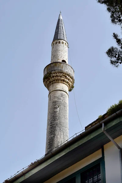 Řecko Minaret Mešity Aslan Paša Městě Ioannina Hlavním Městě Epirus — Stock fotografie