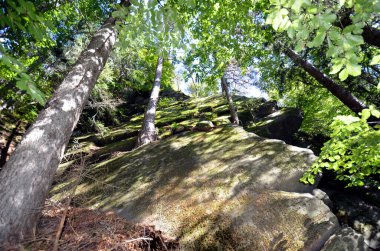 Avusturya, Hohl-Felsen-Hollow Kayası, Koralm Kristall Patikası 'nın bir parçası olan özellikle dirençli bir madde olan eklogite kayası ile doğal bir harikadır.,