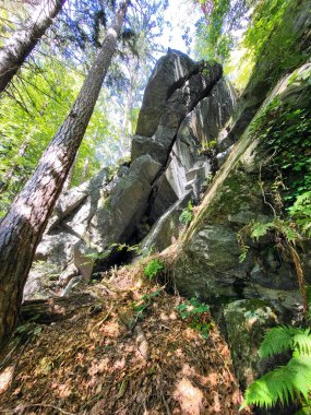 Avusturya, Hohl-Felsen-Hollow Kayası, Koralm Kristall Patikası 'nın bir parçası olan özellikle dirençli bir madde olan eklogite kayası ile doğal bir harikadır.,