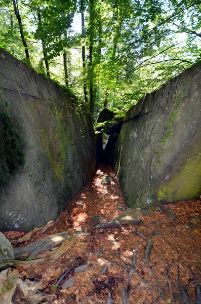 Rakousko Tzv Hohl Felsen Hollow Rock Přírodní Zázrak Eklogitovou Horninou — Stock fotografie