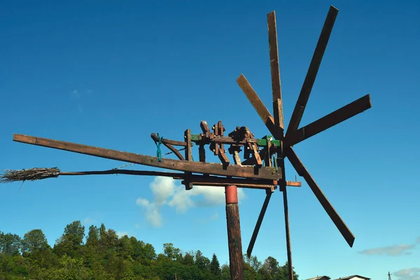 Österrike Klapotetz Typisk Traditionell Fågelskrämma Steiermark Sulmdalen Som Ligger Steiermarks — Stockfoto