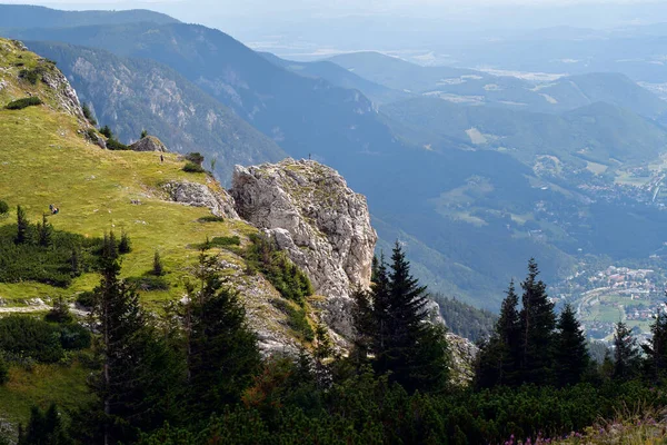 Austria Góra Rax Dolnej Austrii Widokiem Tak Zwany Basen Wiedeński — Zdjęcie stockowe