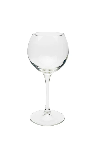 Bicchiere Vino Vuoto Isolato Sfondo Bianco — Foto Stock