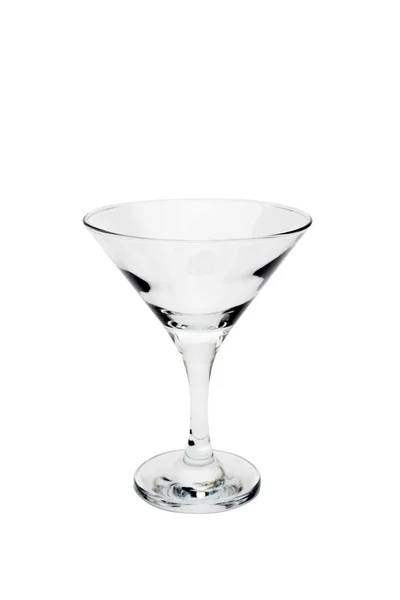 Leeg Martini Glas Geïsoleerd Witte Achtergrond — Stockfoto