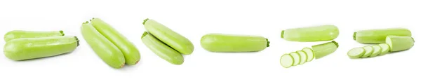 Zucchini Marrow Isolated White Background Set Collection — Stockfoto