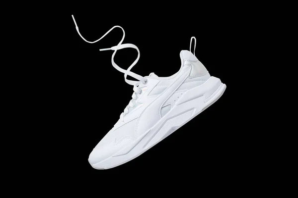 Poltava Ukraine July 2022 Puma White Sneakers Isolated Black Puma — Stockfoto