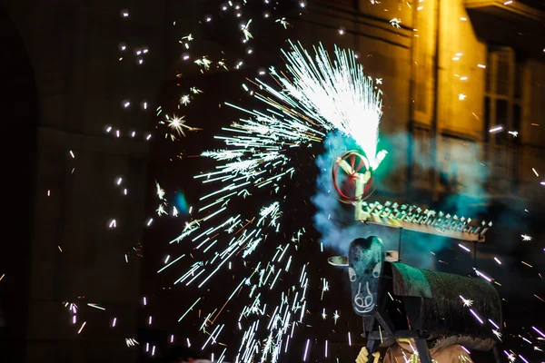 Fireworks bull — Stock Photo, Image