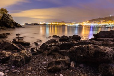panoramik Castro ostende Beach gece