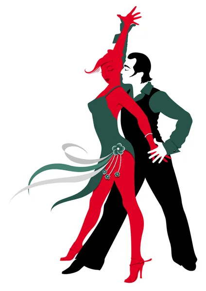 Salsa bailando — Vector de stock