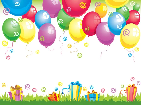 Verjaardag ballons — Stockvector