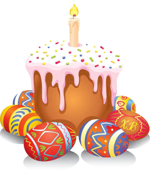 Easter cake — Stock Vector