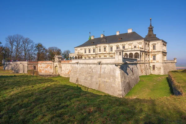 Pidhirci Ucrânia Outubro 2019 Vista Para Famoso Turismo Ucraniano Castelo — Fotografia de Stock