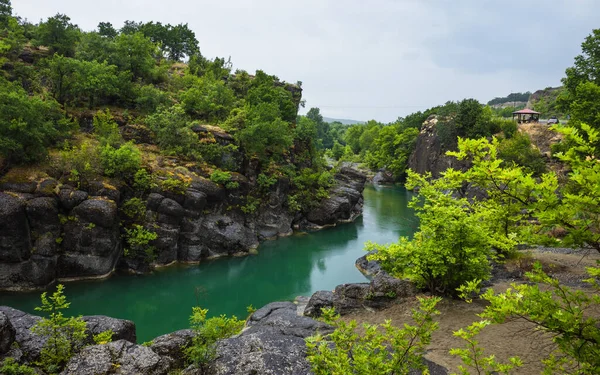 Rainy Summer Venetikos River View Village Eleftherochori Grevena Municipality West — 스톡 사진