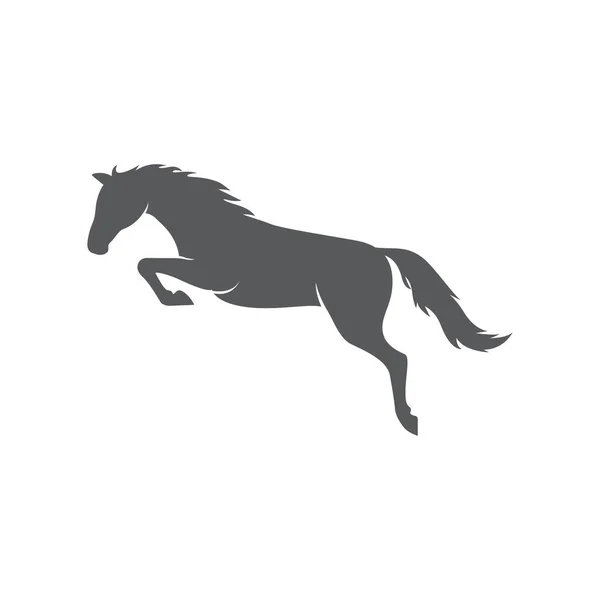 Horse Realistic Silhouette Logo Design Horse Pictogram Side View Horse — Archivo Imágenes Vectoriales