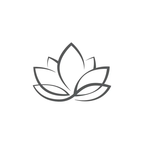 Linear Lotus Logo Templates Vector Floral Linear Lotus Logo Design — Vector de stock