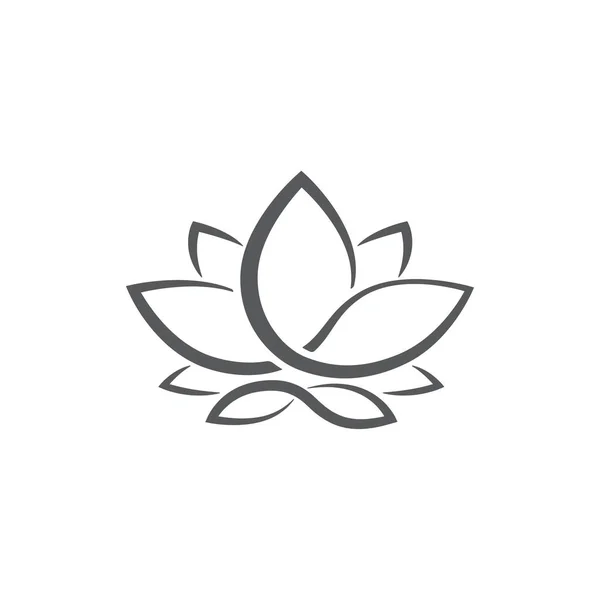 linear lotus logo templates. Vector floral linear lotus logo. Design lotus flower outline. Vector illustration. Lotus icon.