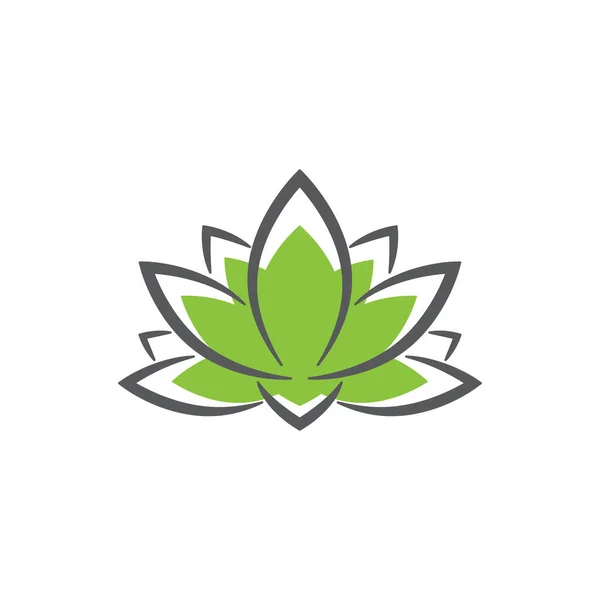 Linear Lotus Logo Templates Vector Floral Linear Lotus Logo Design — Stock vektor