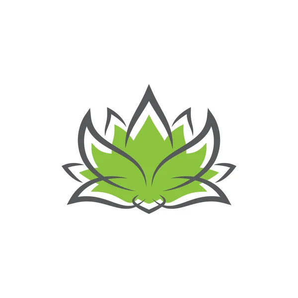 Linear Lotus Logo Templates Vector Floral Linear Lotus Logo Design — Stock Vector