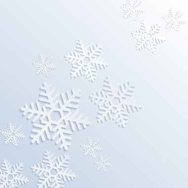 Kar taneleriyle soyut noel arkaplanı.