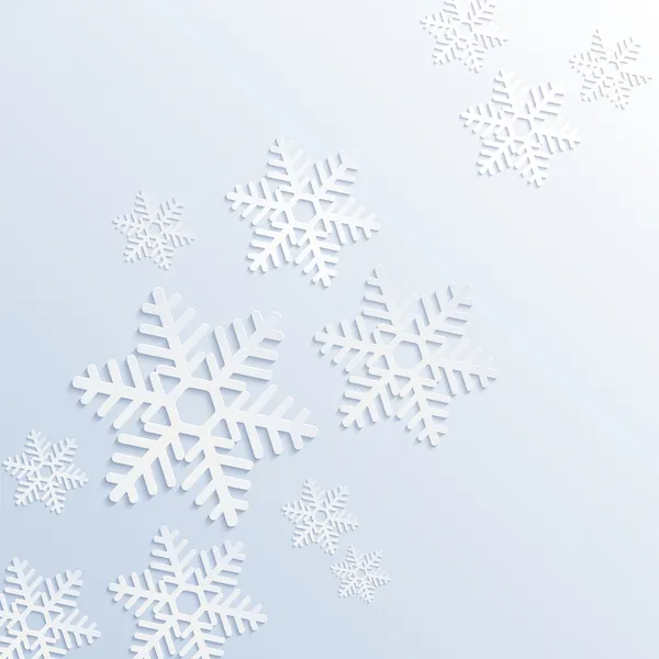 Abstrakt jul bakgrund med snöflingor. — Stock vektor