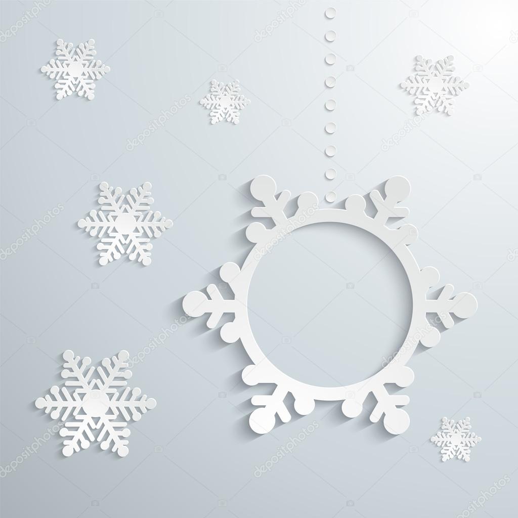 Abstract design with snowflakes and space for text. Vector illustration for your design.