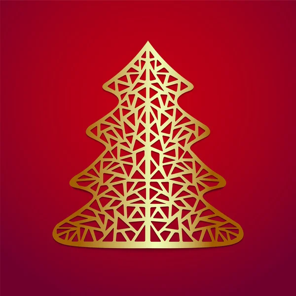 Stylized Christmas tree.Vector illustration. — Stock Vector