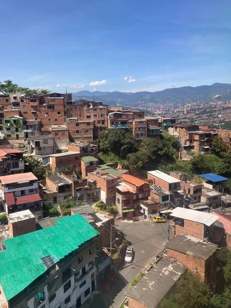View Medellin Neighborhood Housing Beautiful Sunny Day — Stock Fotó