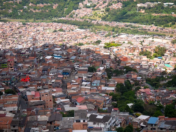 View of Medellin City from the Cable Car, the Houses, the Poverty seen From another Point of View