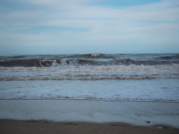 Deniz Okyanus Plaj Köpüğü Olarak Bilinen Beyaz Spume Palomino Dibulla — Stok fotoğraf