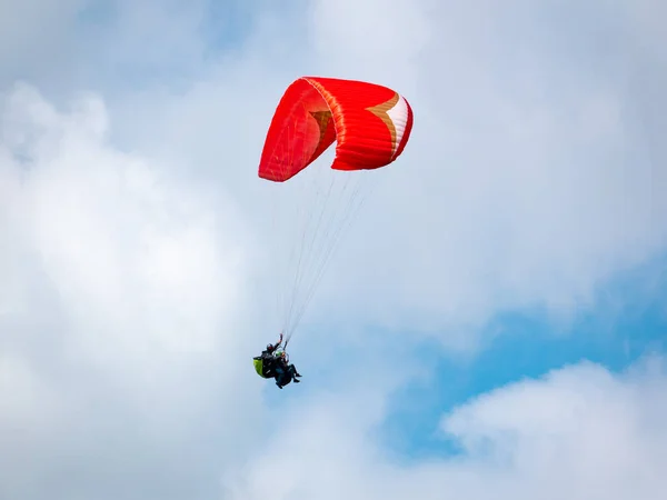 Belmira Antioquia Colombia November 2021 Red Paragliding Extreme Sport Morning — Stock Photo, Image