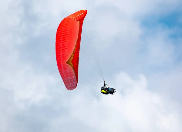 Belmira Antioquia Colombia November 2021 Red Paragliding Extreme Sport Morning — 스톡 사진
