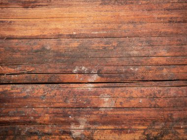 Yerde Eski ve Kirli Ahşap Tahtalar