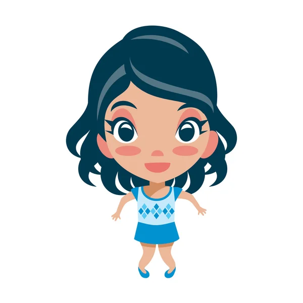 Linda chica — Vector de stock