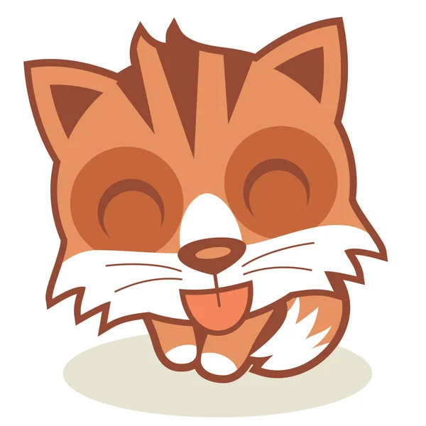 Счастливый котенок — стоковый вектор