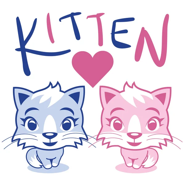 Kitten Love — Stock Vector