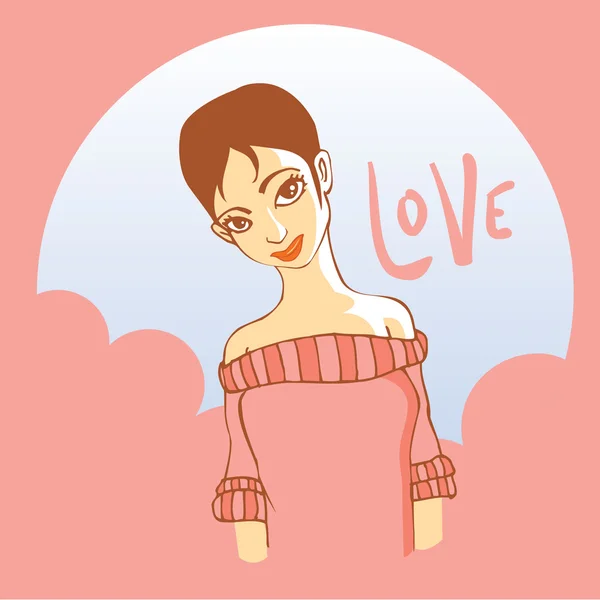 Amor de mujer — Vector de stock