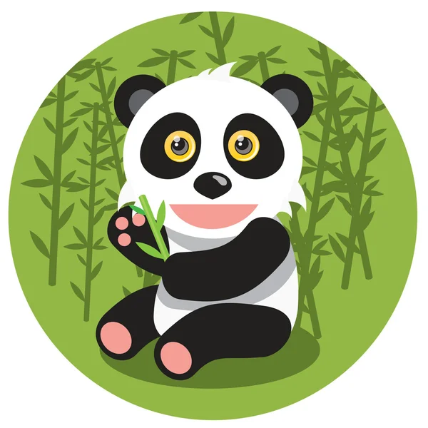 Sevimli panda — Stok Vektör