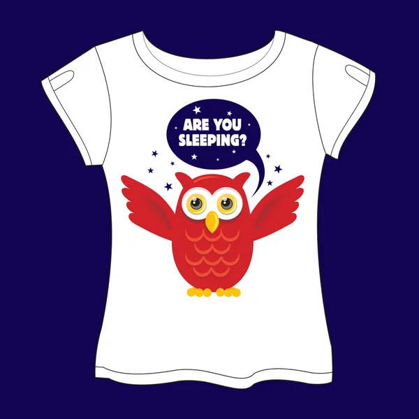 T-shirt hibou — Image vectorielle