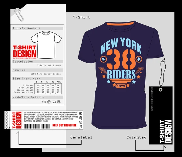 T-Shirt Design, Print Design — Stock vektor