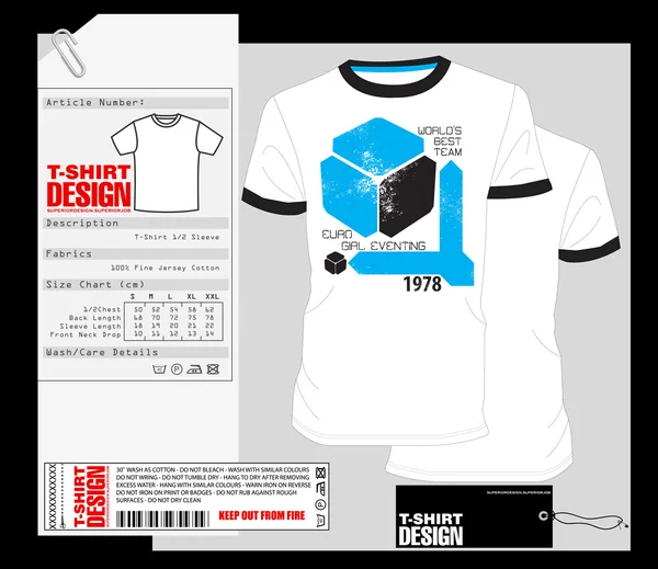 Дизайн футболки, дизайн печати — стоковый вектор