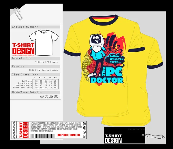 T-Shirt Design, Print Design — Stockvektor
