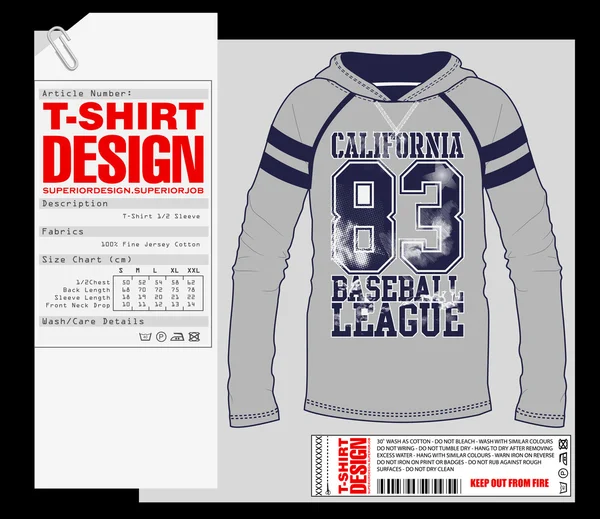 T-shirt Design, Design de impressão — Vetor de Stock