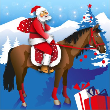 Santa at sırtında