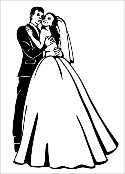 Svatební pár — Stockový vektor