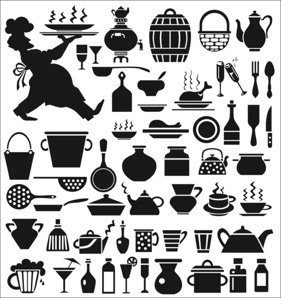 Kitchenware icons — Stock Vector