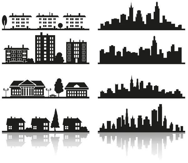 Silhouette of city — Stock Vector