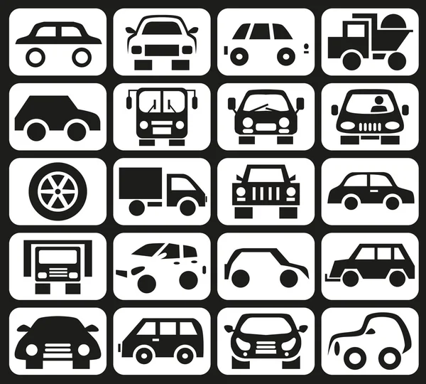 Car icons — Stock Vector