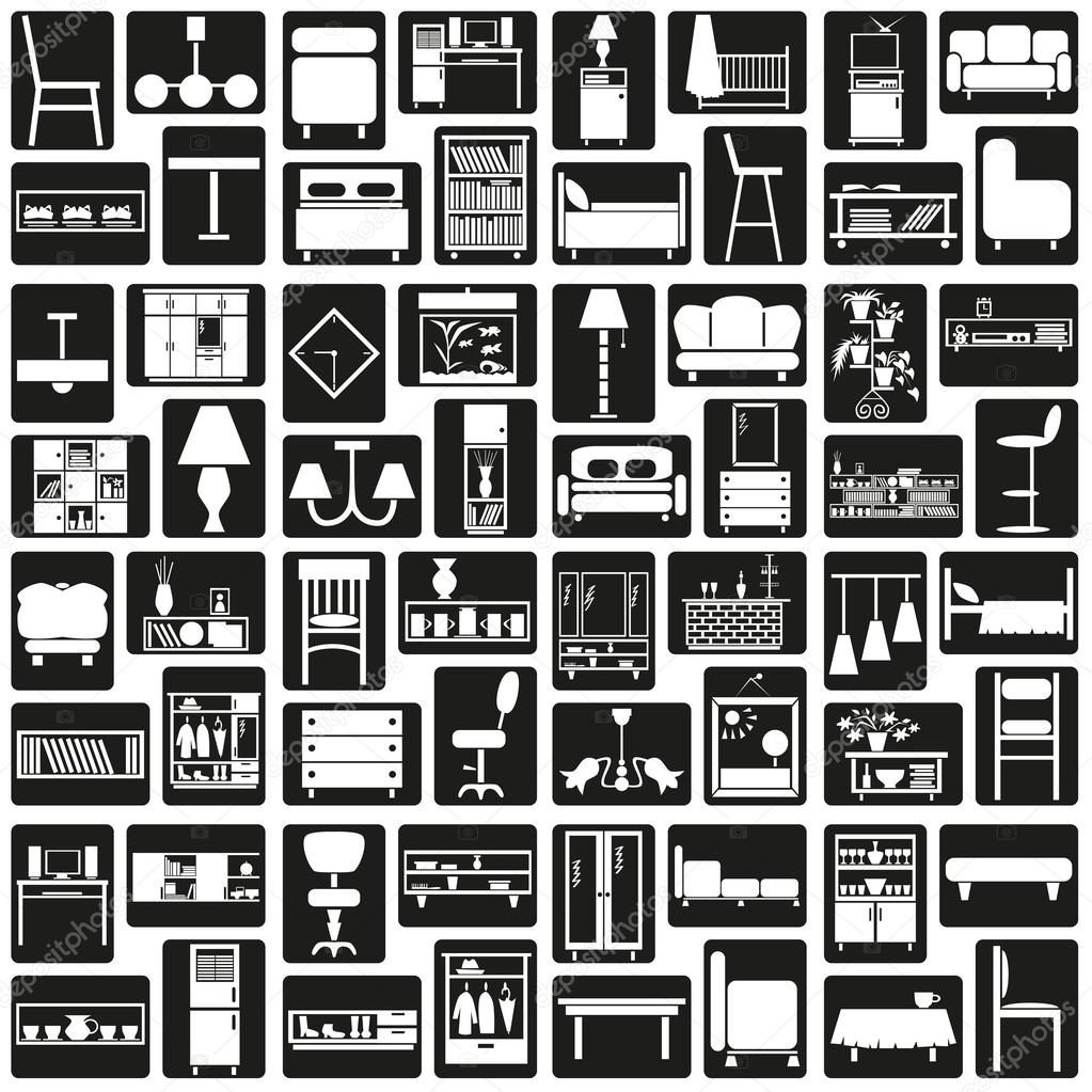 furniture icons black